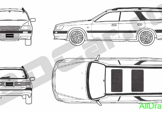 Nissan Stagea - drawings (drawings) of the car